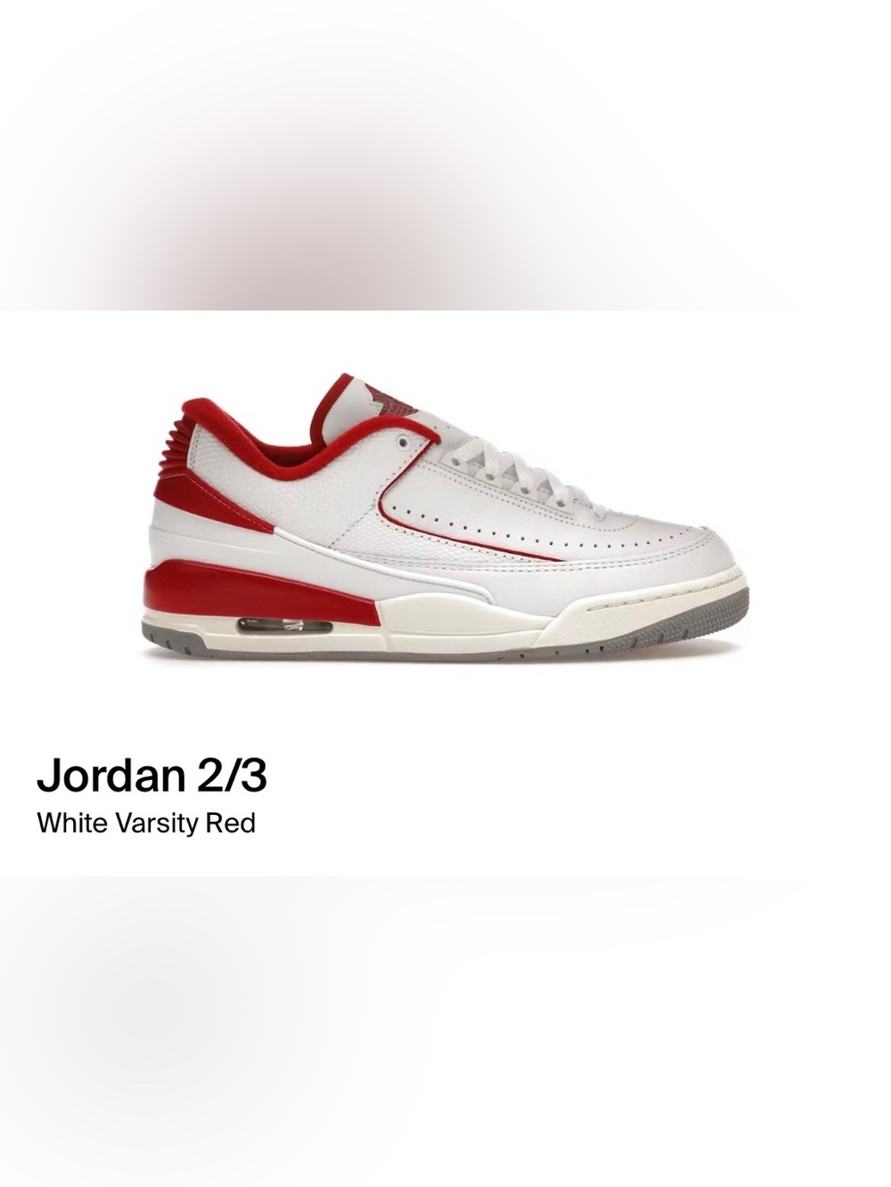 Air Jordan 2/3 White Varsity Red FD0383-161